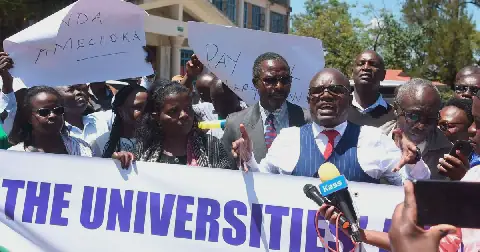 University lecturers in Kenya are currently participating in a nationwide strike, which began on October 2, 2026, causing significant disruptions to learning across various public universities (Image: Files)