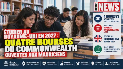 Mauritius Students Eligible for Four UK Commonwealth Scholarships in 2027