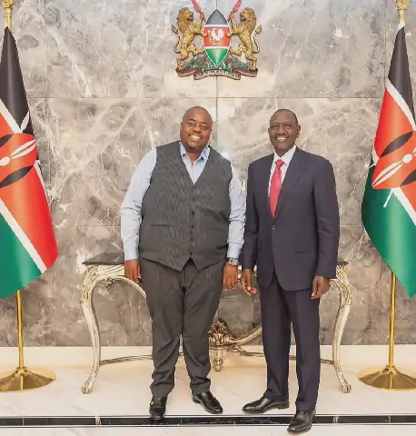 Wicknell Chivayo with William Ruto
