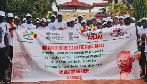 Mali and India Celebrate International Day of Non-Violence with Marathon