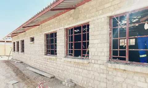 Three years, two unfinished classrooms at Namibian school