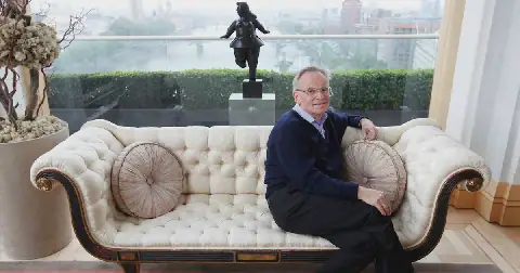 British author Jeffrey Archer poses for a photograph in his flat in London May 5, 2011. Picture: Suzanne Plunkett