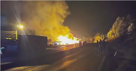 Kenya Red Cross confirmed the incident, stating a multi-agency team attended to two casualties and brought the fire under control.