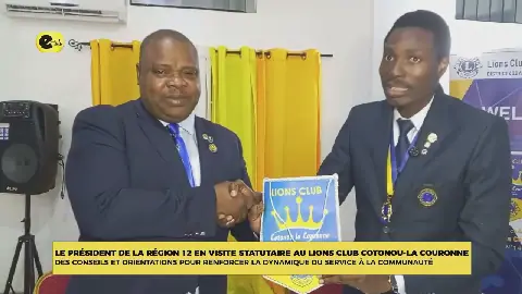 President of Region 12 Pays Statutory Visit to LIONS CLUB COTONOU-LA COURONNE