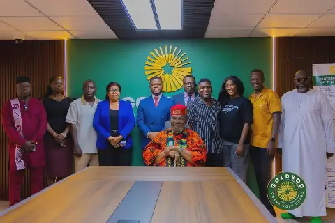 Pete Edochie Pays Courtesy Call on GoldBod CEO Sammy Gyamfi