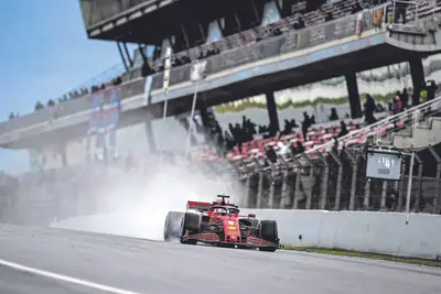 ‘No panic’: F1 testing took place in Barcelona this week while Ferrari took precautions against Codiv-19 at its headquarters in Maranello, Italy, an area affected by the coronavirus. (Florent Gooden/DPPI)