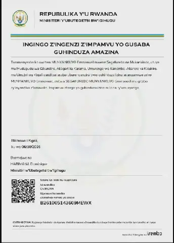 Rwandan Man Requests Name Change