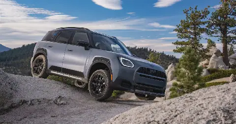 The new MINI Countryman Untamed arrives with all-terrain tyres and revised suspension calibration for navigating the outdoors. Picture: MINI SA