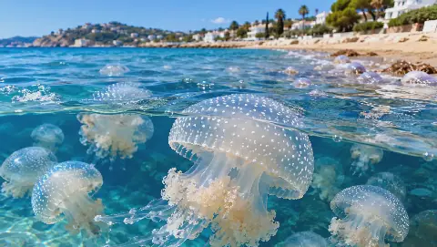 White-Spotted Jellyfish Appear on Tunisian Coastlines, Experts Warn of Marine Ecosystem Impact