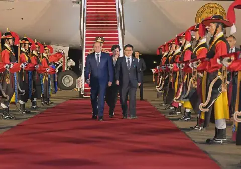 الرئيس السيسي ونظيره الكوري