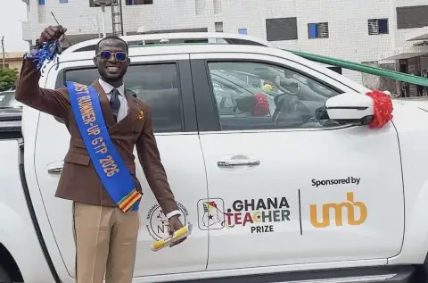 UMB Gifts Tema Teacher Brand-New 4x4 as Ghana Teacher Prize Runner-Up