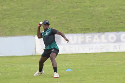 Aya Gqamane throws in a ball during a practice session at Buffalo Park this week.