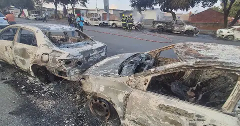 About 10 cars were torched when angry Soweto residents clashed with foreign nationals over the recent ConCourt judgment about asylum seekers.