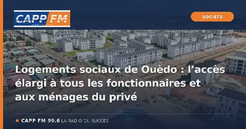 Illustration de l’article : Logements sociaux de Ouèdo : l’accès élargi à tous les fonctionnaires et aux ménages du privé