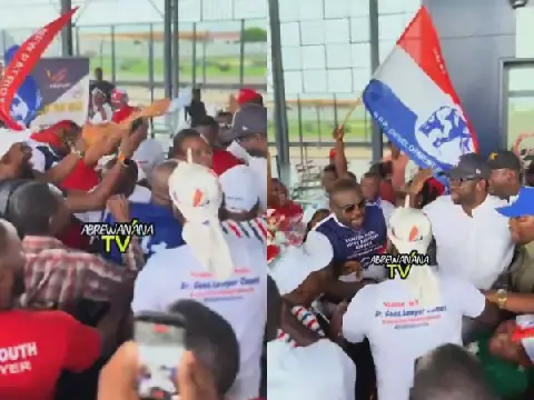 Bailed MP Baffour Awuah Gets Hero's Welcome at Kumasi Airport