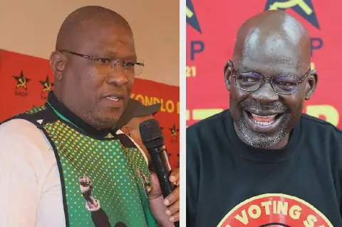 Oscar Mabuyane en Solly Mapaila.