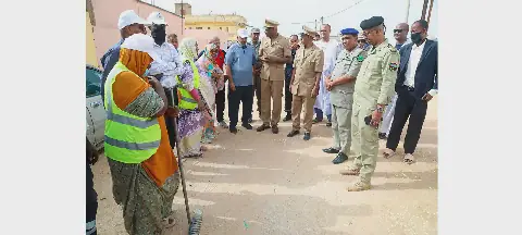Mauritania's Northern Nouakchott Governor Inspects Clean-up Efforts