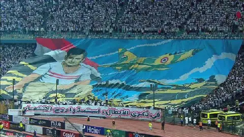 Egyptian Football Fans Create Artwork to Commemorate 53rd Anniversary of October Victory