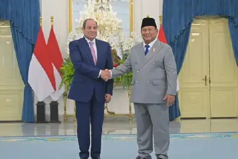 Egyptian President Sisi Meets Indonesian President Subianto in Jakarta