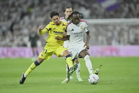 Real Madrid edge Villarreal 1-0 despite Vinicius red card