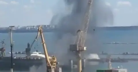 Russia Targets Ukrainian Port Infrastructure and Cargo Ship