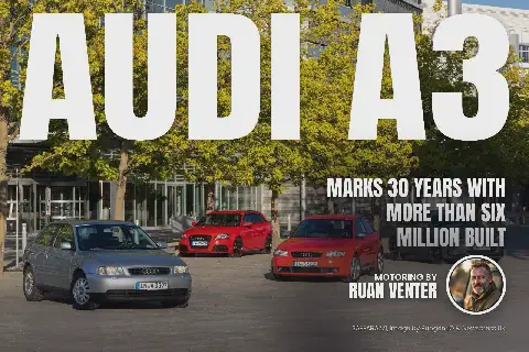 Audi A3 Celebrates 30 Years with Over Six Million Units Sold