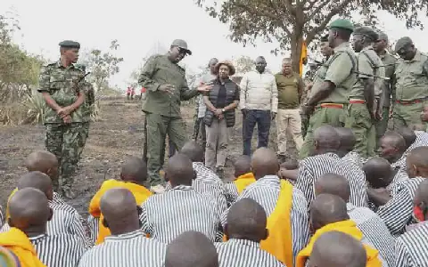 Kamiti inmates challenged to take up tree growing as a path to life after prison
