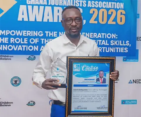 Eric Kombat Wins Northern Region Best Disability Reporter Award