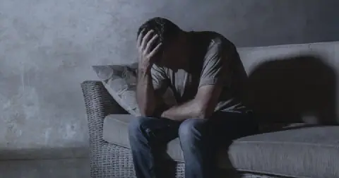 A man suffering from depression