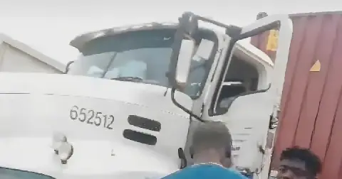 VIDEO: Netizens demand justice after Indian employer beats Nigerian truck drivers with stick