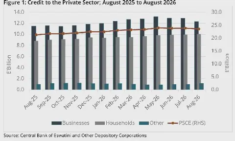 Business confidence softens in Eswatini as private sector credit falls 1.4%