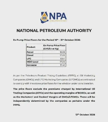 NPA Adjusts Fuel Prices in Ghana, Petrol and Diesel Down, LPG Up