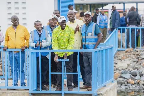 Ruto commissions Ziwa 2 dam to irrigate 500 acres in Uasin Gishu