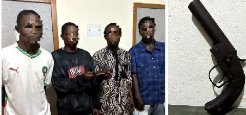 Lagos Police Apprehend Four Suspected Cultists, Confiscate Homemade Firearm