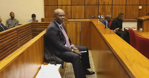 Shadrack Sibiya, pictured here in court, has left the police service and his boss, national commissioner Fannie Masemola, is still on suspension. Picture. Thapelo Morebudi