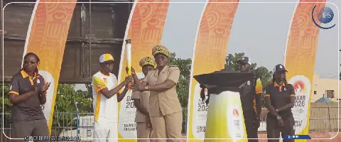 La flamme olympique des JOJ Dakar 2026 accueillie à Kaffrine dans une ambiance festive