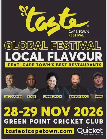 Five Restaurants Announced for Taste of Cape Town Festival