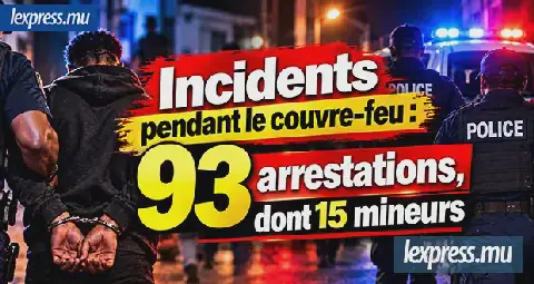 93 Arrested, Including 15 Minors, During Mauritius Curfew