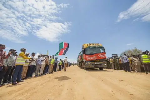 Ruto launches road project, flags off power connections in West Pokot