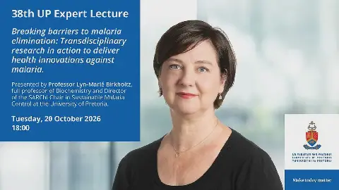 University of Pretoria Expert to Discuss Malaria Elimination Research