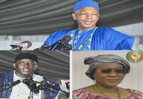 Collage picture of Hamat NK Bah, Minister of Lands; Hon. Sainey Jawara, NAM Lower Saloum; and Maimuna Ceesay-Darboe, Nominated Member. Source: Saul Touray, Facebook.