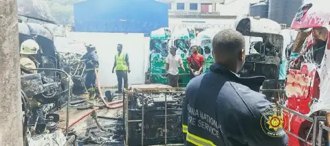 Ghana National Fire Service Contains Two Fires in Takoradi
