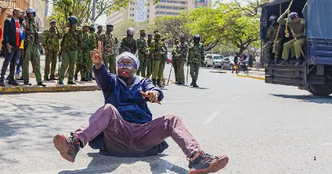A protester in Nairobi. There is a planned demonstration over high fuel prices. Image: Imago
