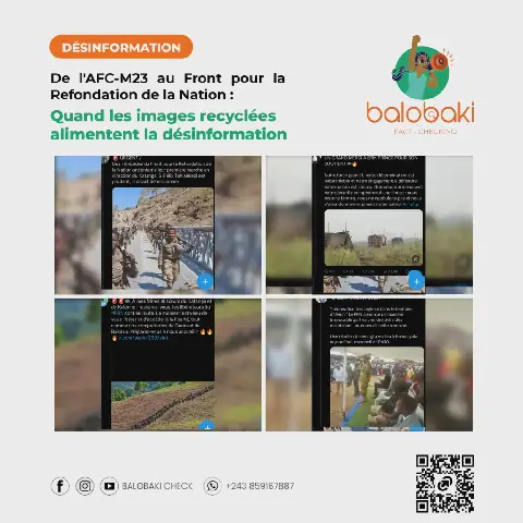 Des images recyclées alimentent la désinformation autour du Front pour la refondation de la nation en RDC