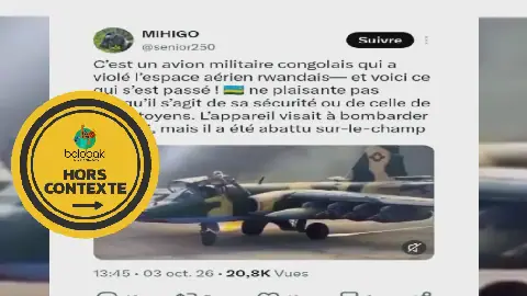 Video of Congolese fighter jet on fire is from 2023, not 2026