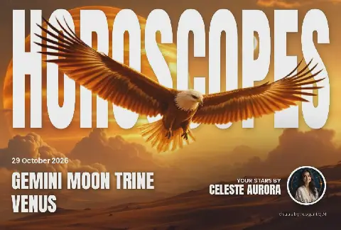 Gemini Moon Trine Venus: Horoscopes and Lucky Numbers for 29 October 2026