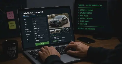 Fraudsters use the latest AI tools to produce realistic but fake vehicle listings, dealerships and banking identities. Picture: Nada