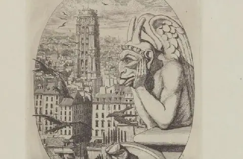 La strige (l’un des noms des vampires – en polonais « Strzyga », en roumain « Strigoi »), estampe, 1853 - source : Gallica-BnF