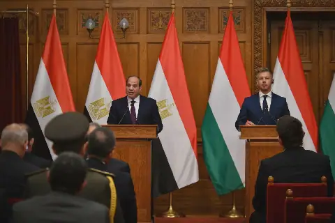 Egyptian President Sisi Meets Hungarian PM in Budapest