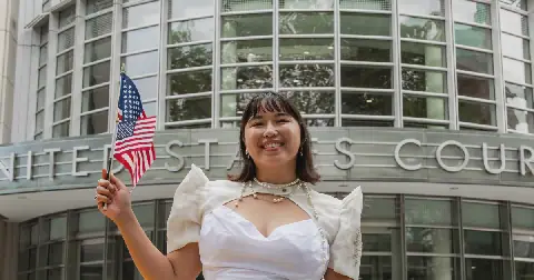 Nicole Solis-Sison on the day she became a naturalized citizen. Solis-Sison first came to the U.S. from the Philippines when she was 7.